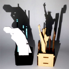 [과학쌤이오] STEAM 그림자 아트 만들기 (Shadow Art) 생각하는 사람 자유의 여신상