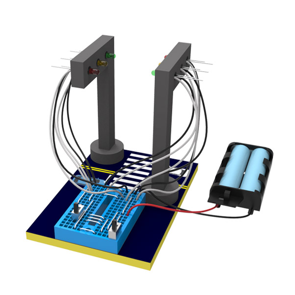 [과학쌤이오] 브레드 보드 횡단보도 신호등 실험 키트