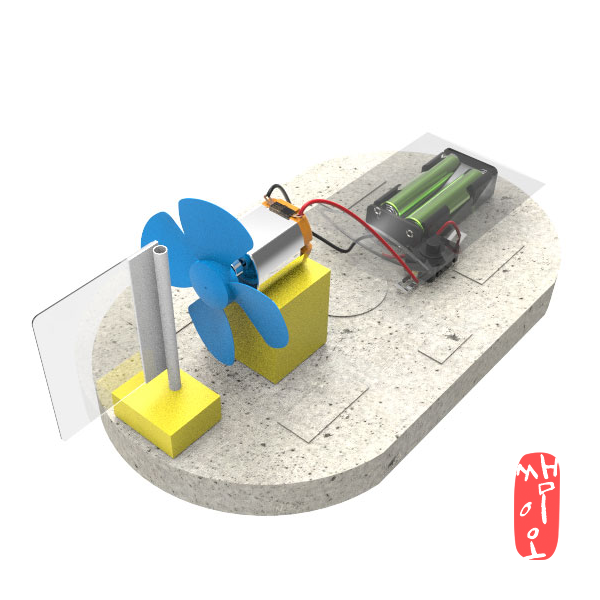 [과학쌤이오] 공기역학 실험 풍력 보트 5인 키트