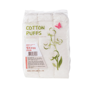 [쌤이오] 올록볼록 COTTON PUFFS 화장솜 240매 X  4EA